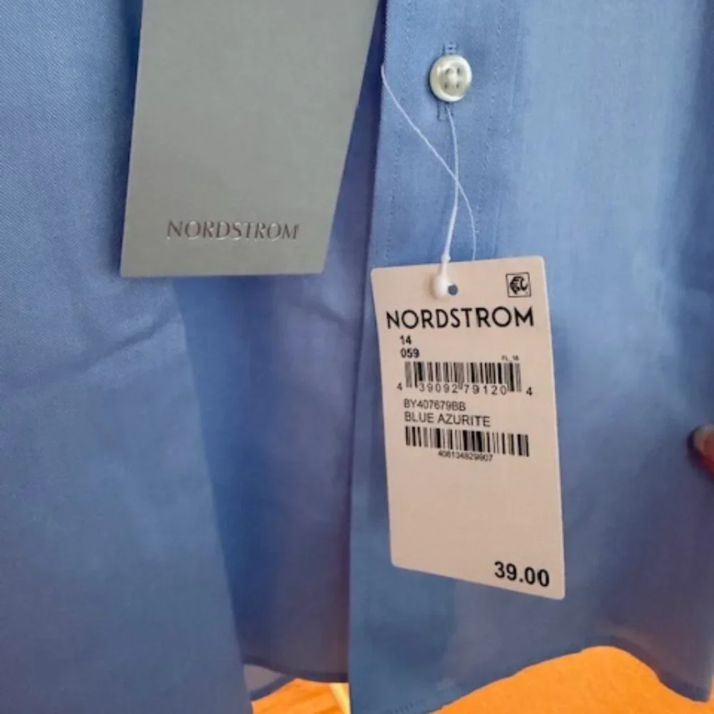Nordstrom Long Sleeve Boys Dress Shirt NWT - Picture 2 of 4